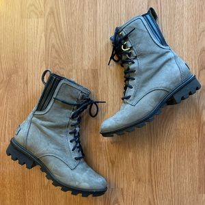 Sorel Phoenix Lace Up Boots in Gray